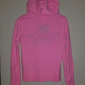 Victoria's Secret supermodel bling zip up hoodie